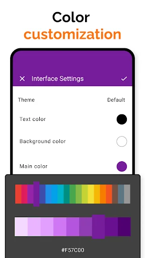 Simple Calendar interface customization with color themes and personalization settings for enhanced user experience